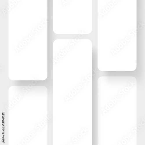 Blank Phone Screens For Showing Mobile Website Responsive Version. Vector Illustration