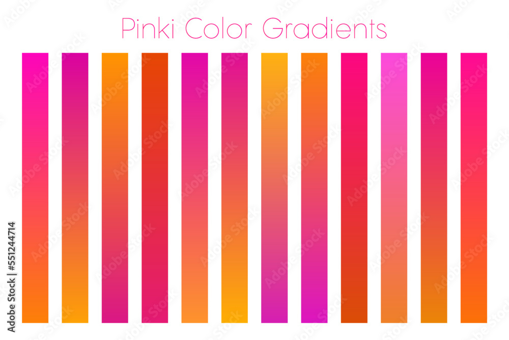 Vector set of pink gradients, swatches collection Stock Vector | Adobe ...
