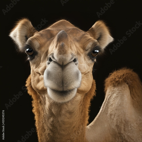 Camel Face Close Up Portrait - AI illustration 01