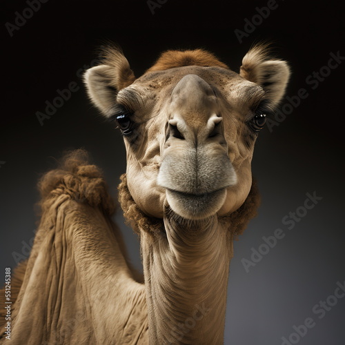 Camel Face Close Up Portrait - AI illustration 05