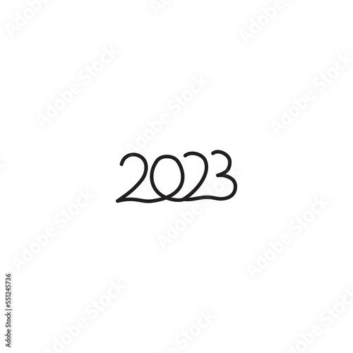 2023 moniline. Vector hand drawn line icon template