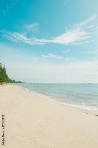 a view of beach with beatiful blue sky