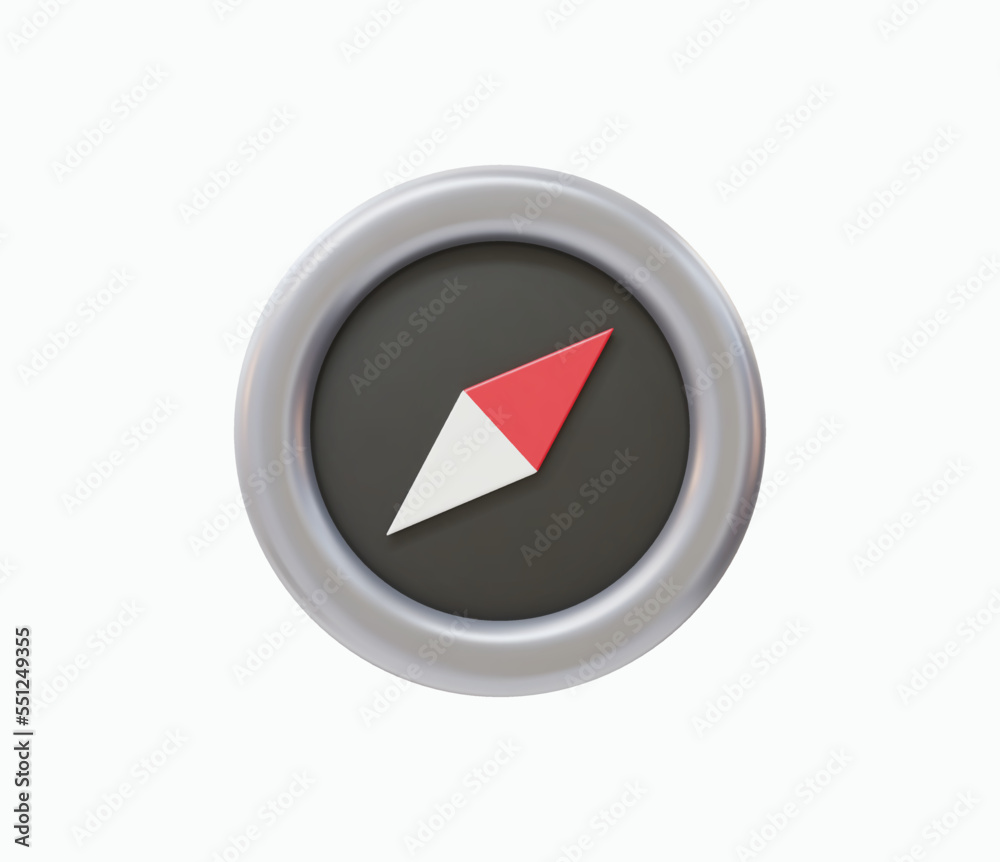 3d Realistic Compass Icon vector illustration 3d Realistic Compass Icon vector illustration