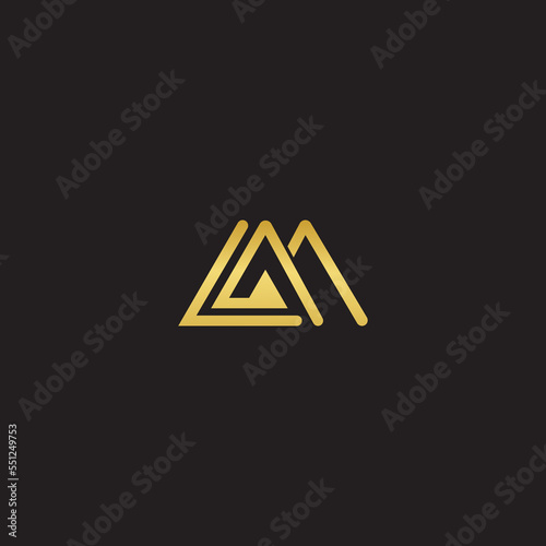Creative initial modern LAM letter logo design vector illustration and minimalist design