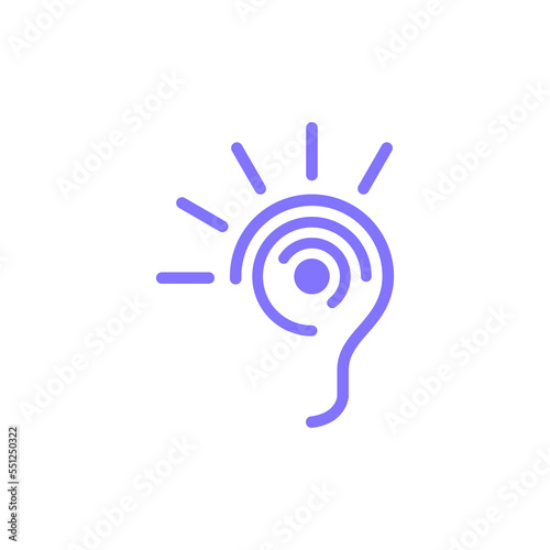 ear logo design vector sign