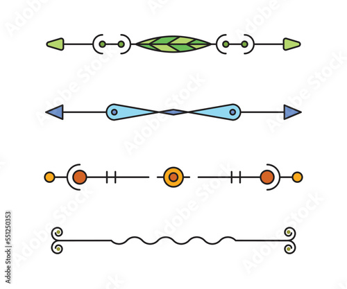 decorative text dividers and separators illustration