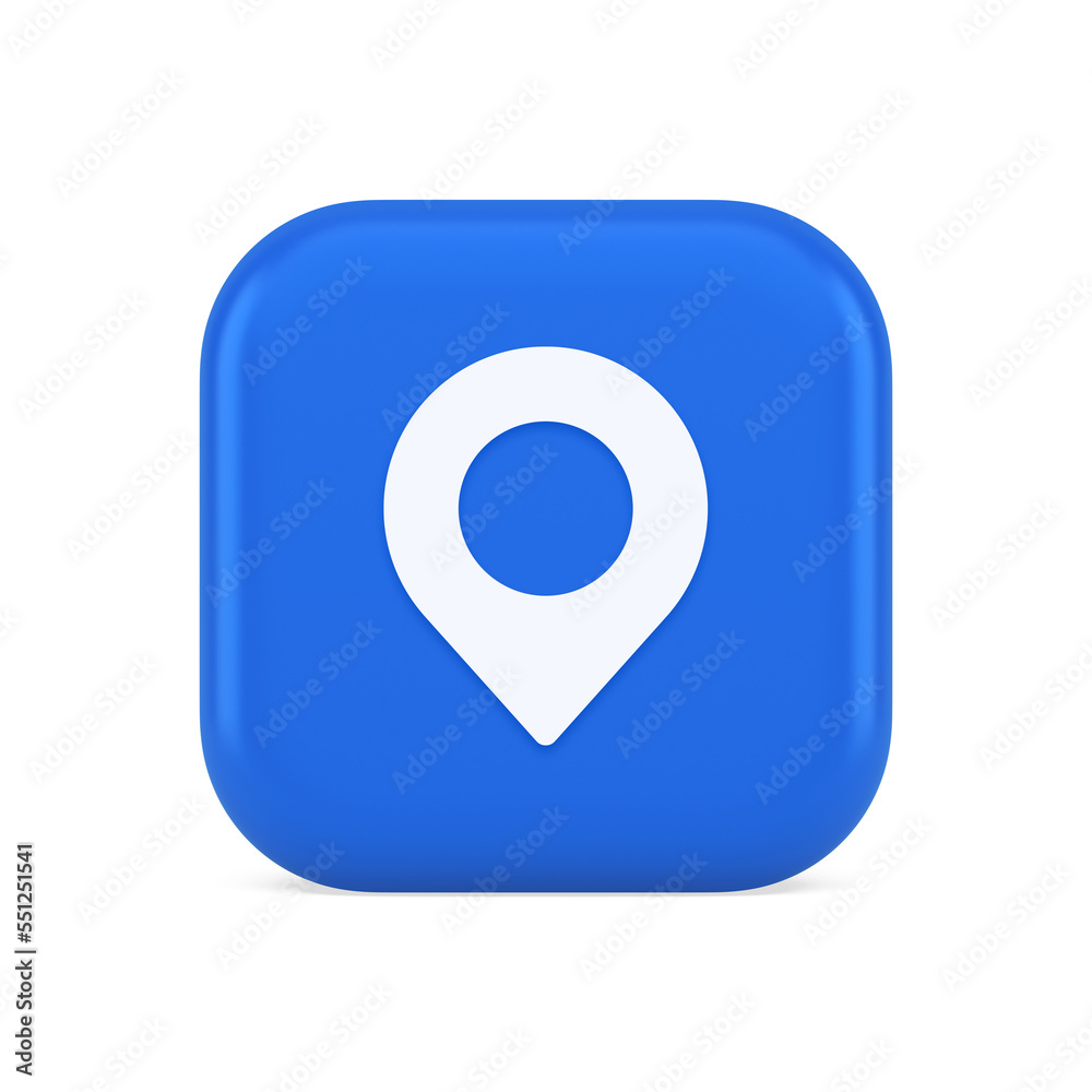 GPS map pin location service button application direction distance pointer 3d realistic icon GPS map pin location service button application direction distance pointer 3d realistic icon