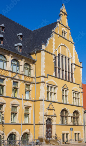 Front facade of the historic town hall in Kothen (Anhalt), Germany