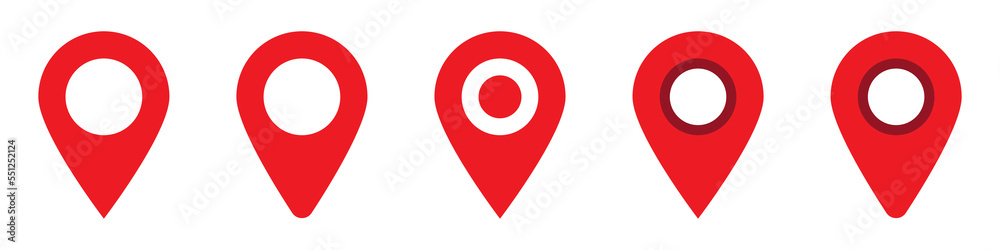 Obraz premium Maps pin. Red location map icon.