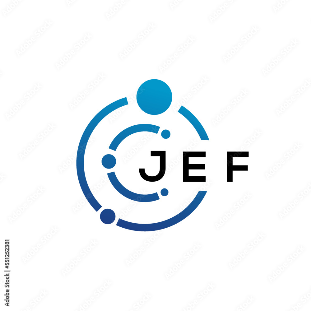 JEF letter technology logo design on white background. JEF creative initials letter IT logo concept. JEF letter design. JEF letter technology logo design on white background. JEF creative initials letter IT logo concept. JEF letter design.