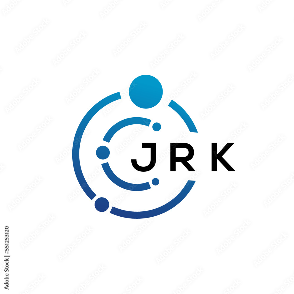 JRK letter technology logo design on white background. JRK creative initials letter IT logo concept. JRK letter design. JRK letter technology logo design on white background. JRK creative initials letter IT logo concept. JRK letter design.