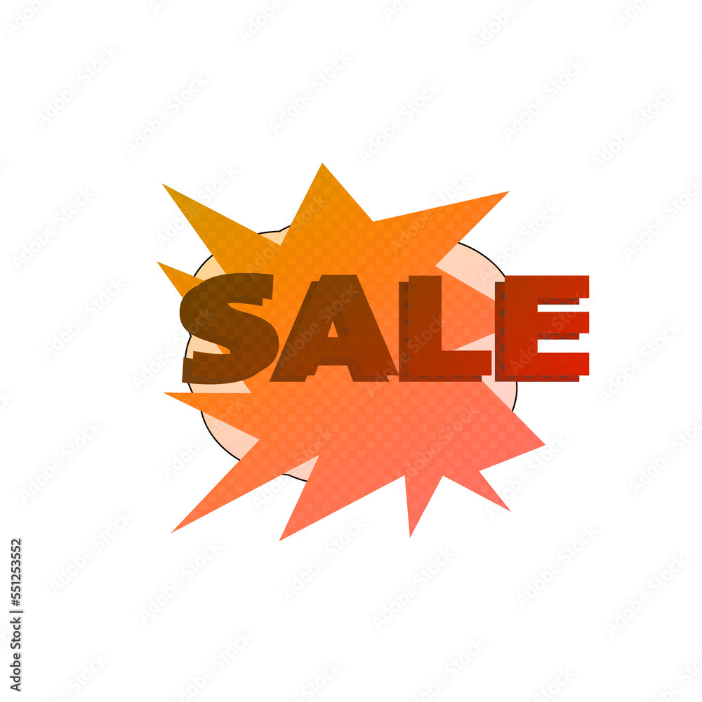 Abstract transparent halftone grunge sale sticker element. Abstract transparent halftone grunge sale sticker element.