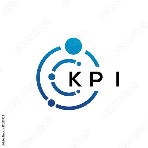 KPI letter technology logo design on white background. KPI creative initials letter IT logo concept. KPI letter design. 