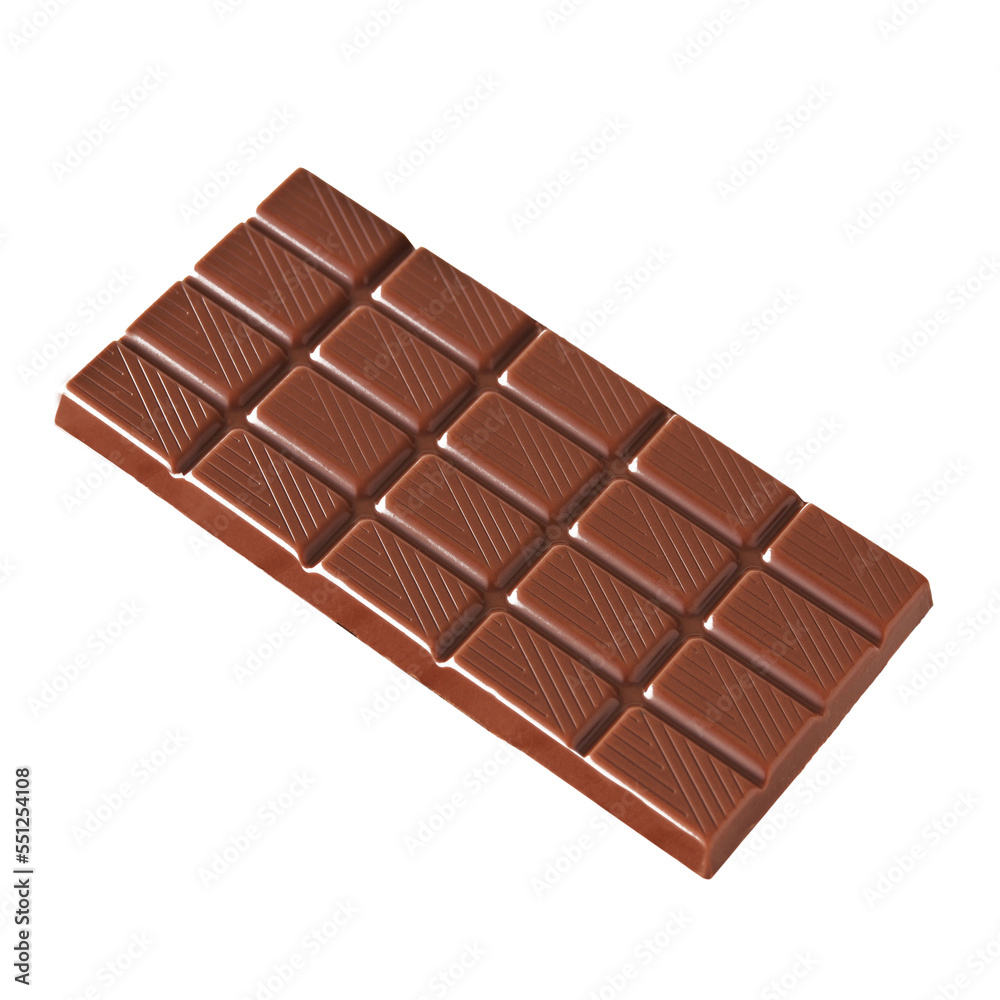 Fototapeta premium Schokolade Tafel freigestellt Hintergrund transparent