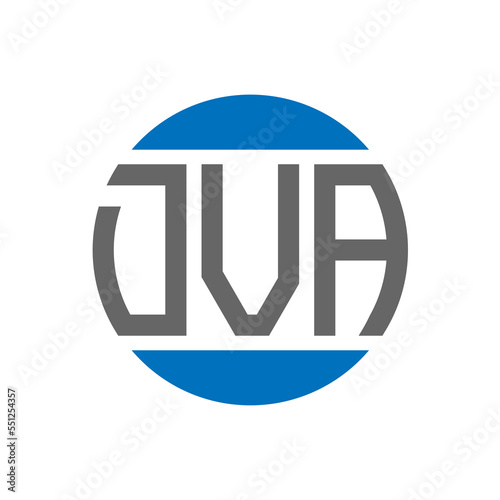 DVA letter logo design on white background. DVA creative initials circle logo concept. DVA letter design.