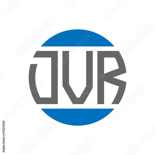 DVR letter logo design on white background. DVR creative initials circle logo concept. DVR letter design.