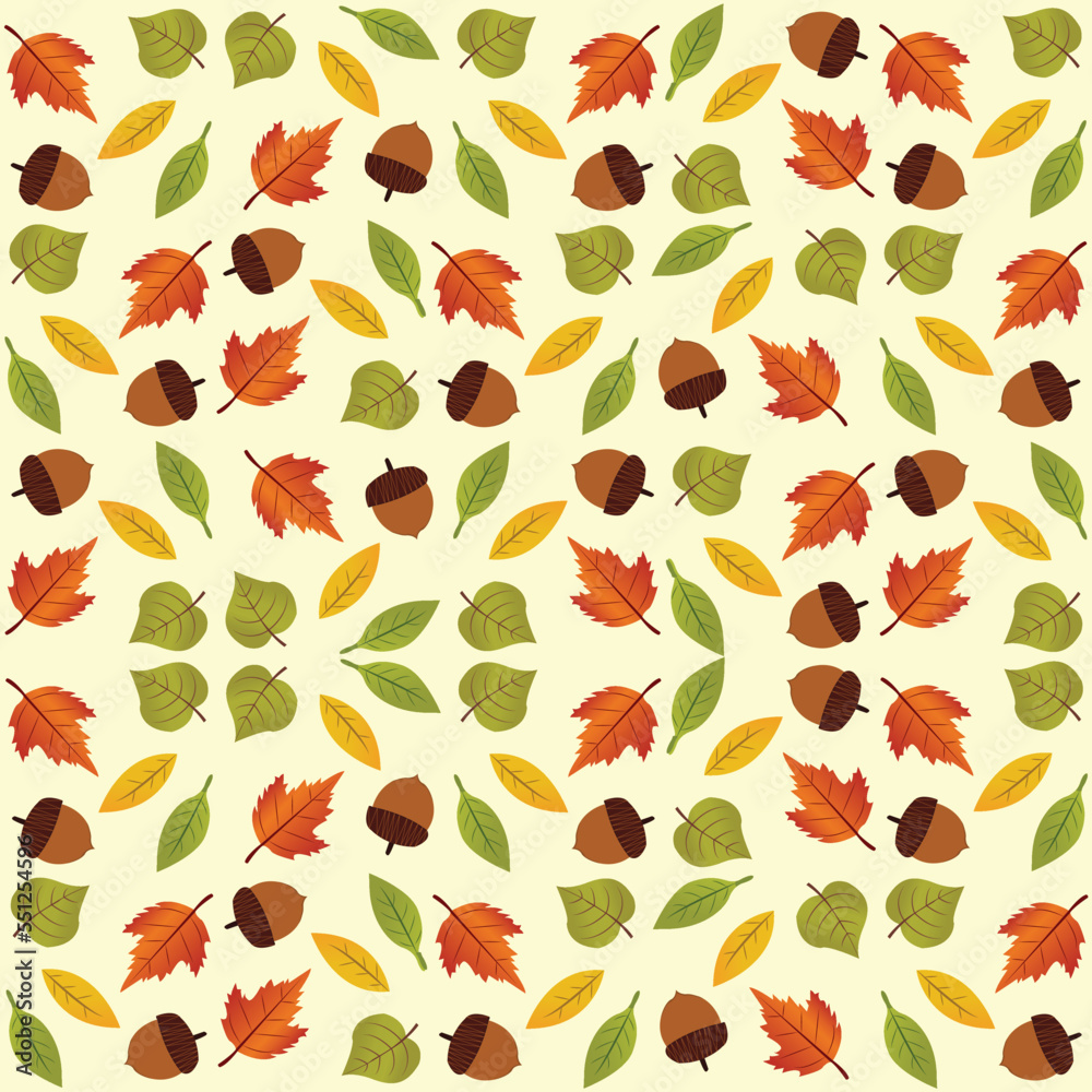 Autumn seamless pattern vector Autumn seamless pattern vector