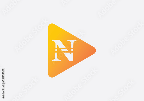 Free Download Play button icon logo and play button symbol image with letters - GFXLoad