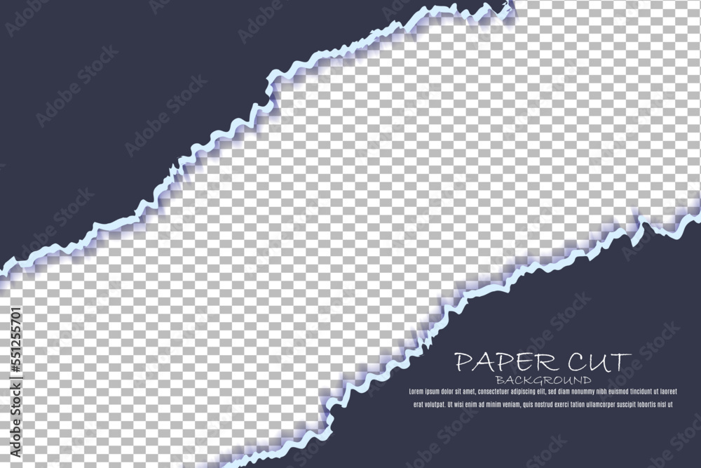 Paper cut torn ripped lines realistic texture collection background ...