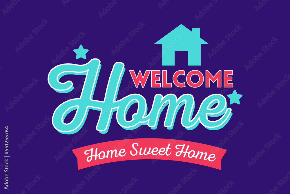 Welcome to home composition colorful origami style background design.