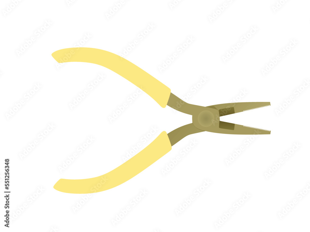 Metal long nose pliers. vector Metal long nose pliers. vector