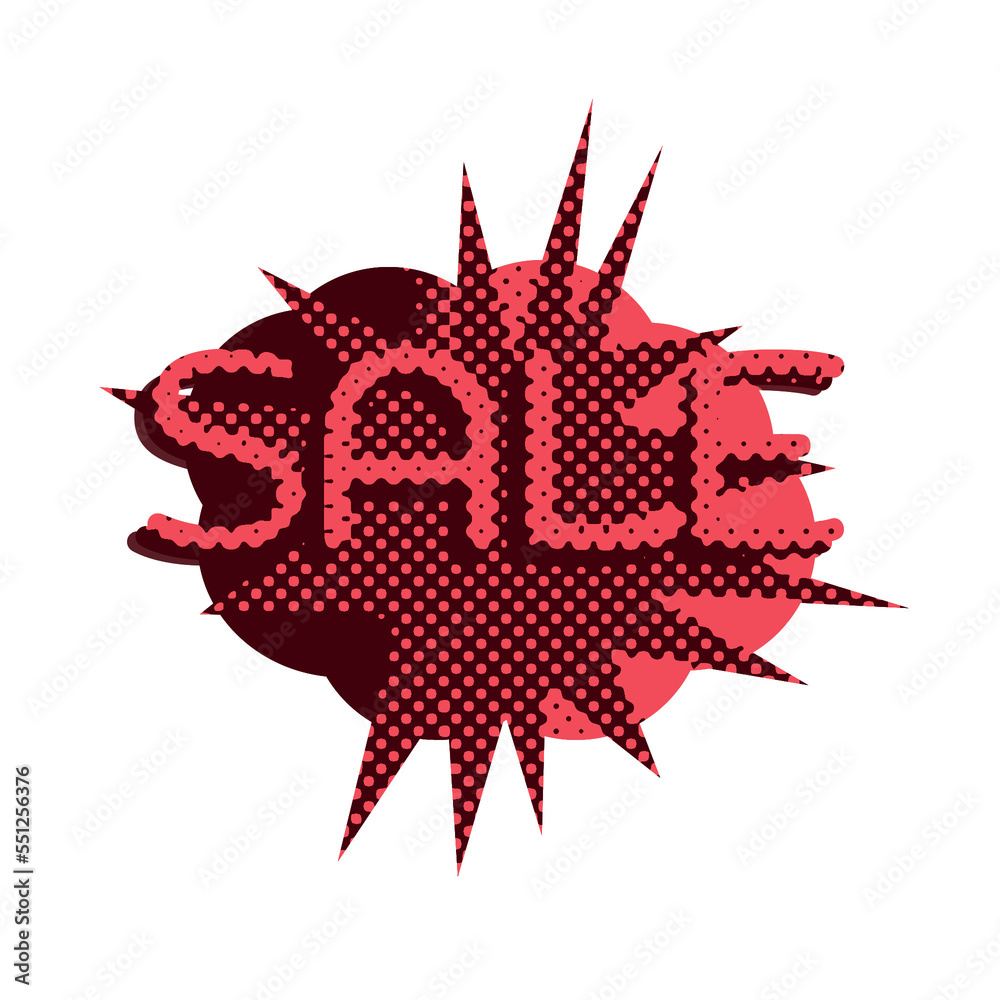 Abstract transparent halftone grunge sale sticker element. Abstract transparent halftone grunge sale sticker element.