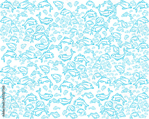 Sea fish pattern design, shark pattern design vector
