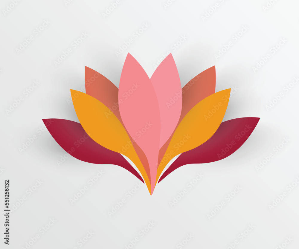 Paper flower. Colorful lotus cut from paper. Wedding decorations. Paper flower. Colorful lotus cut from paper. Wedding decorations.