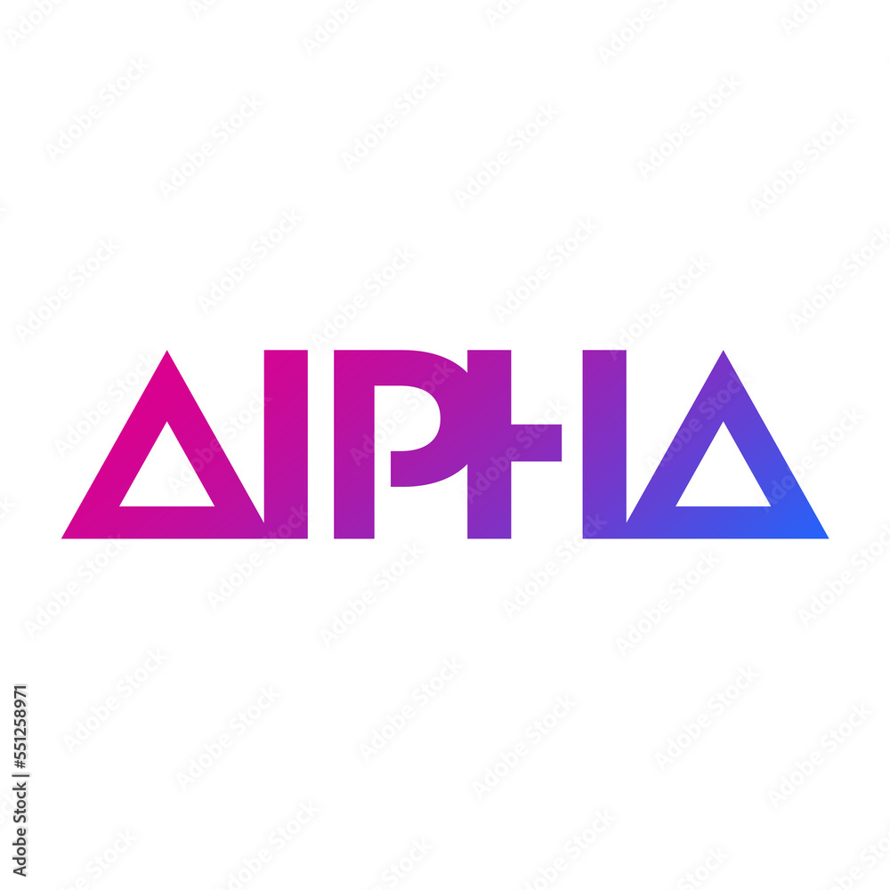 Alpha logo, minimal design