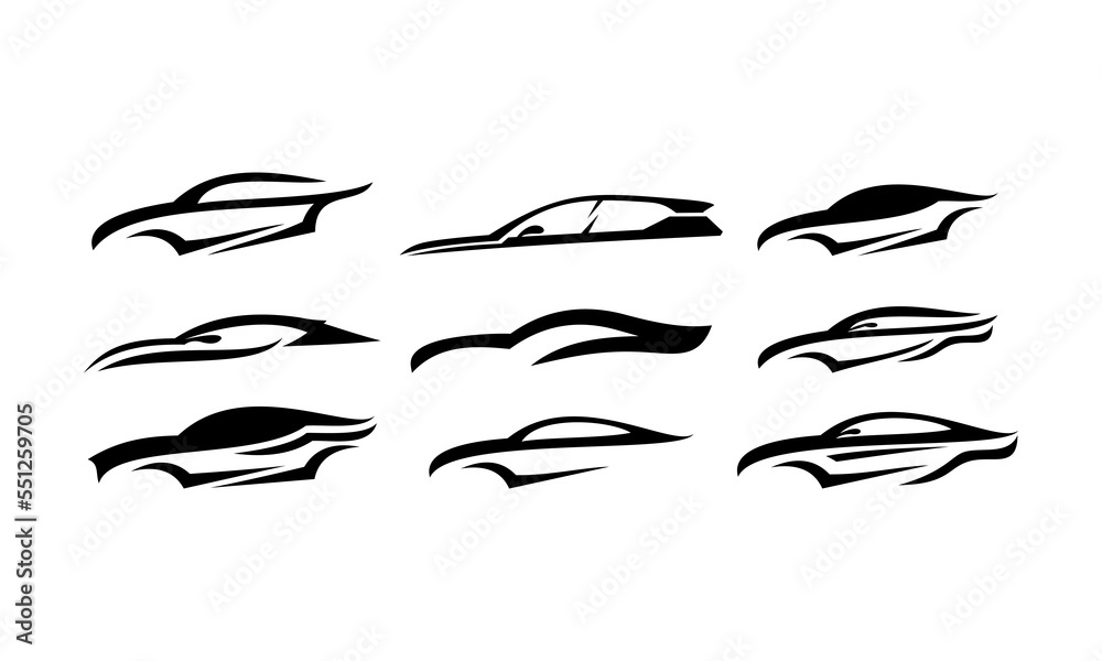 set vector car logo design set vector car logo design