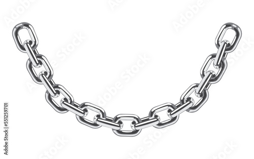 silver chain isolated without background photo