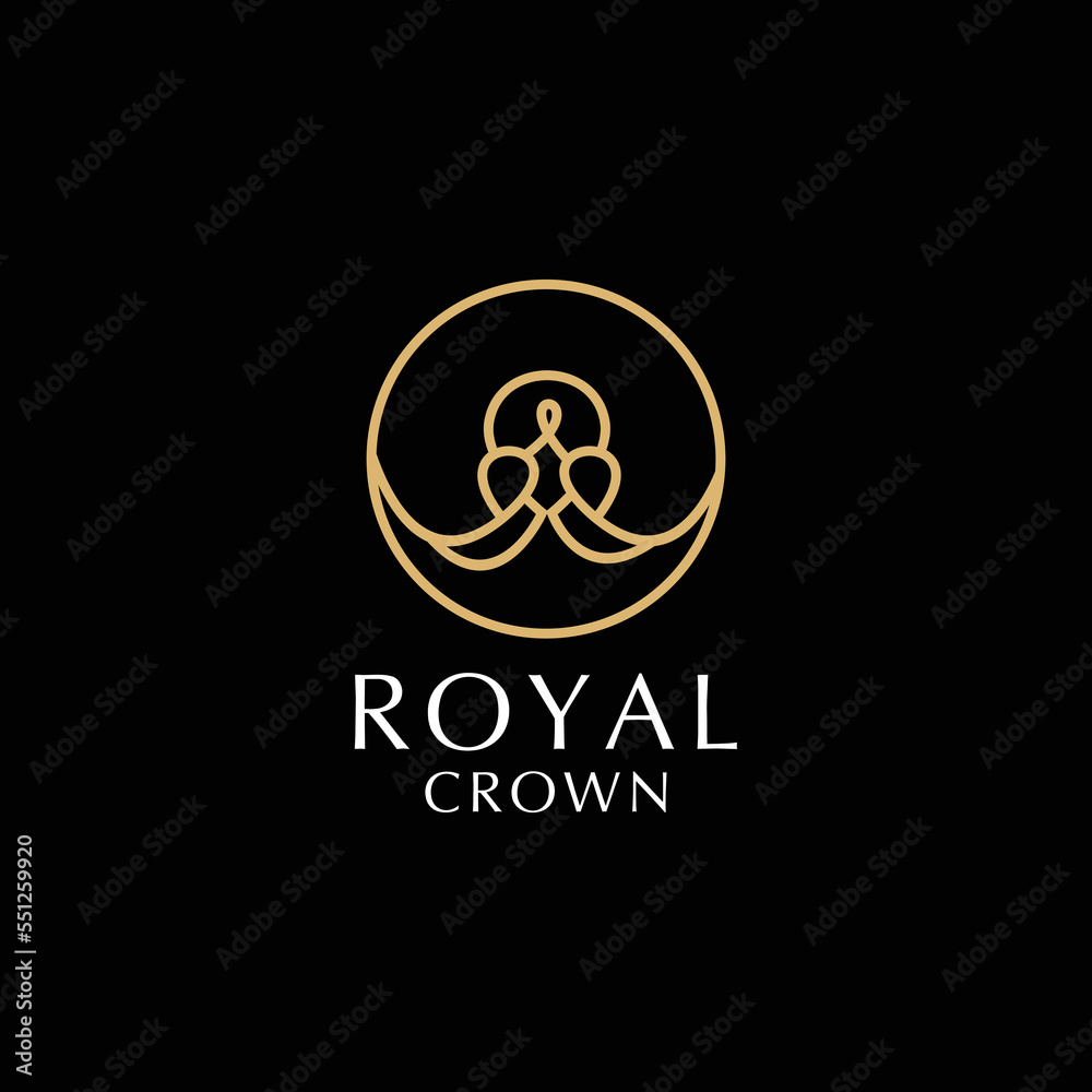 Royal vector logo symbol template flat vector Royal vector logo symbol template flat vector