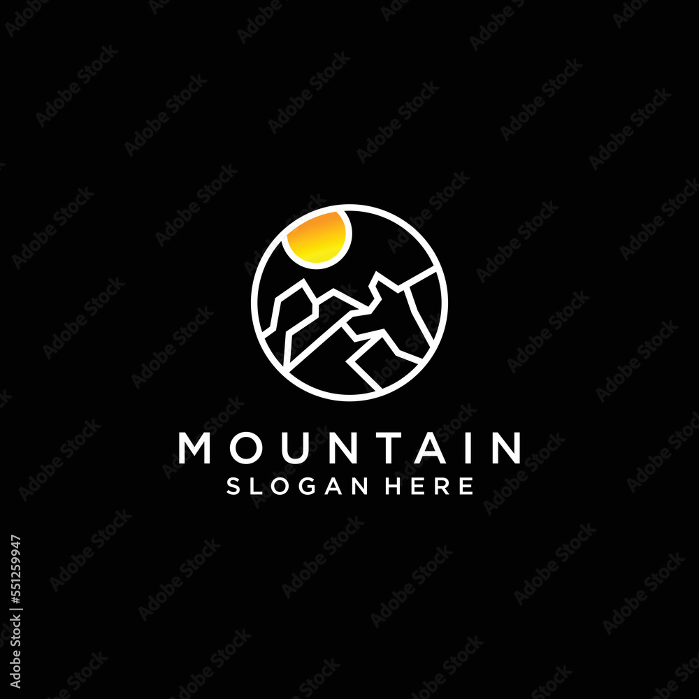  mountain logo design template