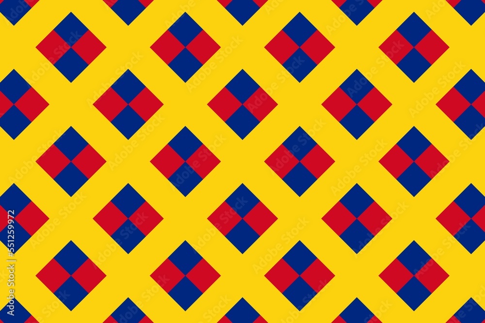 Geometric pattern in the colors of the national flag of Romania. The colors of Romania.