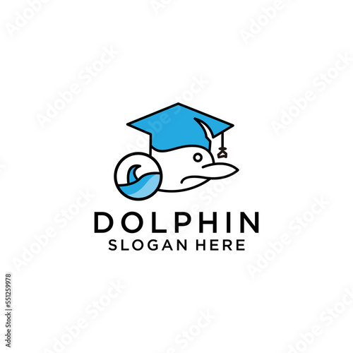  dolphin logo  vector  template vector