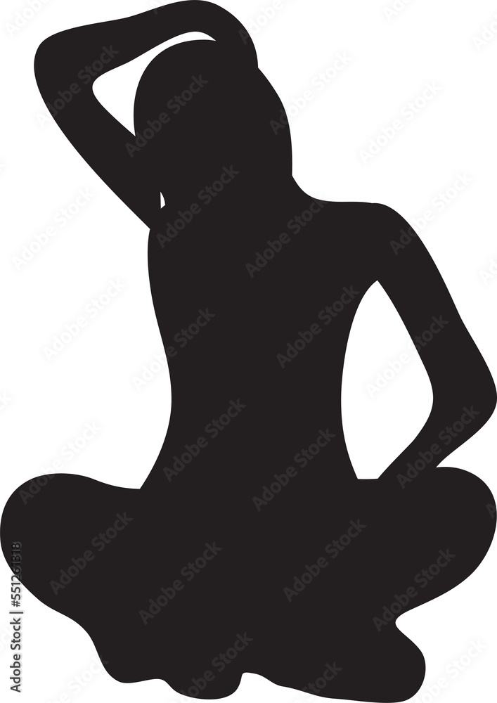 silhouette of a yoga