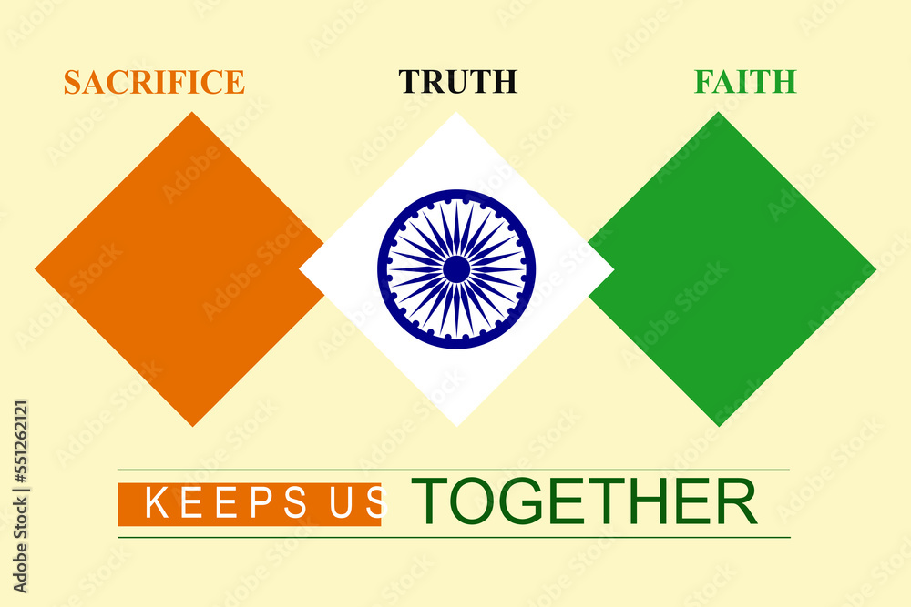 Vecteur Stock Tricolor representing Indian flag, An Indian Republic Day