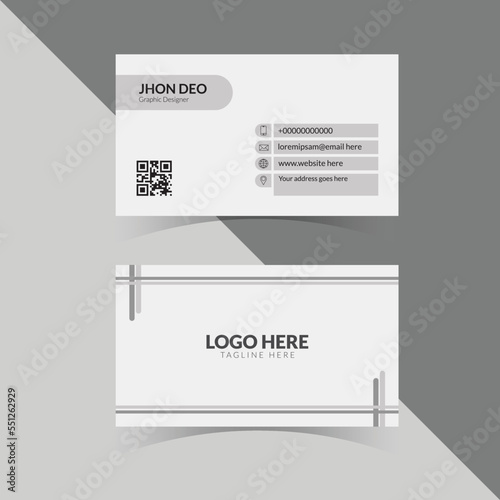 Minimal Corporate Business Card Layout Template vector