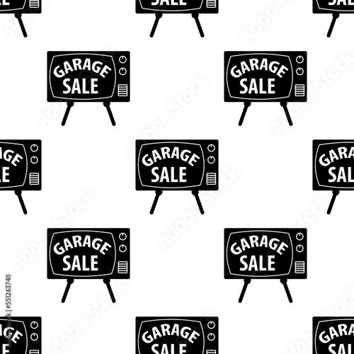 Garage Sale Icon Seamless Pattern, Garage Sale Sign Icon