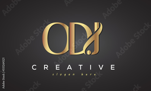 ODJ creative luxury logo design	 photo