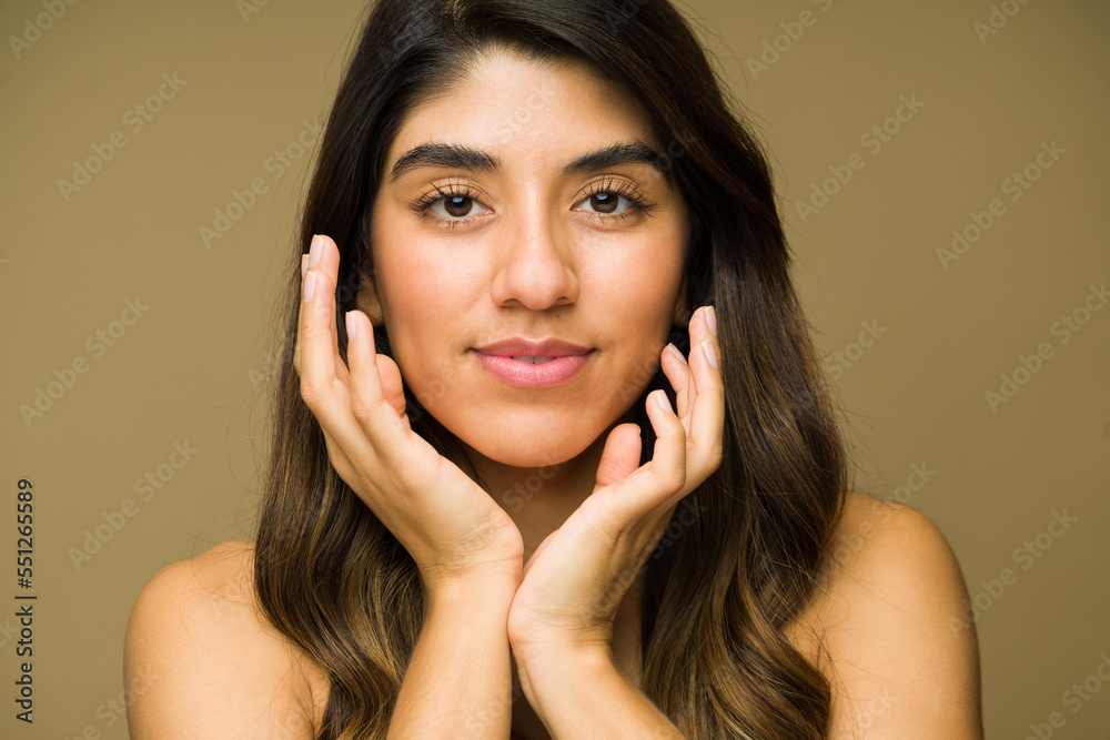 Beautiful latin woman on a beauty concept Beautiful latin woman on a beauty concept