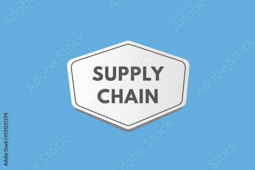 supply chain text Button. supply chain Sign Icon Label Sticker Web Buttons 