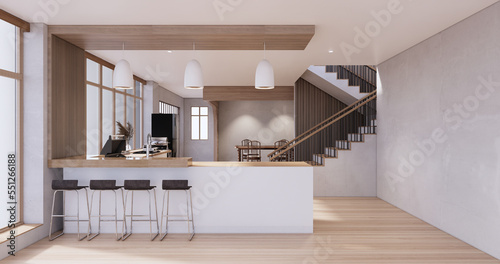 Wallpaper Mural Mock up Kitchen room japanese style,white wall mock up. Torontodigital.ca