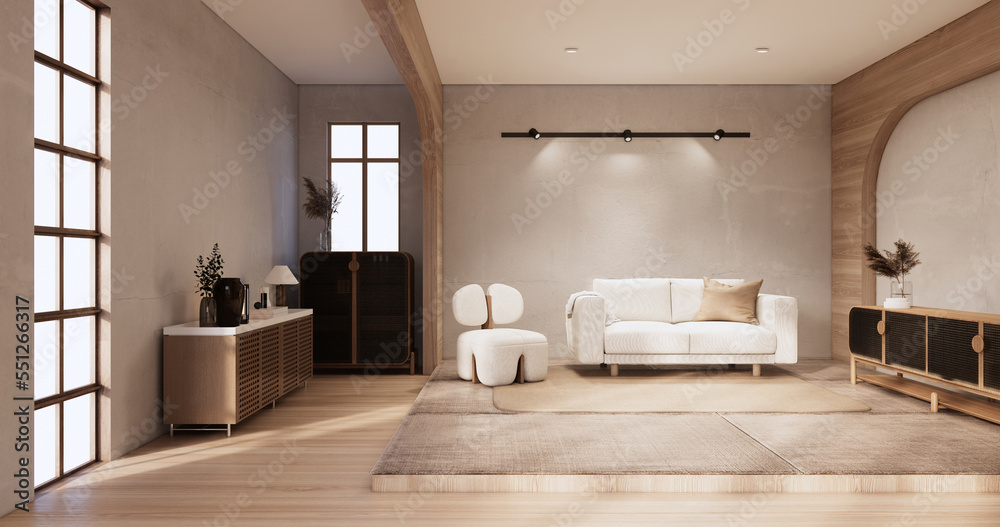 Sofa armchair on Living room empty japanese style. Sofa armchair on Living room empty japanese style.