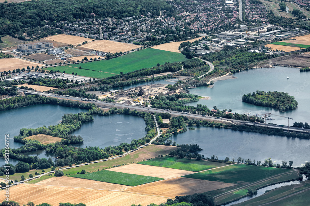 Luftbild Northeim mit Brücke Autobahn