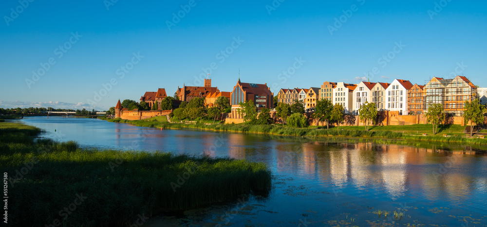 panorama of the city of malbork poland europe