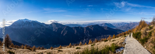 Trekking scene on the alps of Valsassina photo