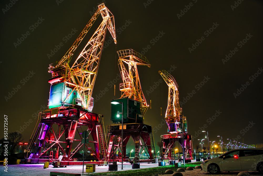 View of the tourist attraction of Szczecin in winter