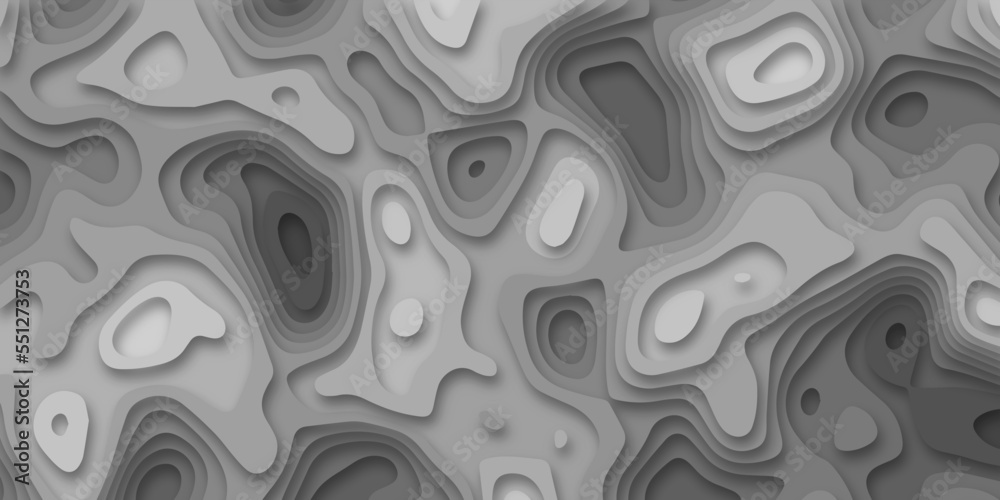 Abstract background with black and white color in papercut design and