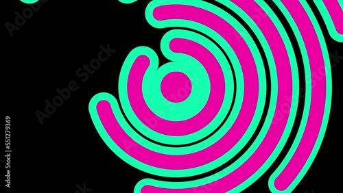 Circle Smooth Transition rotated On Green Screen And Alpha Channel For video intro chanel